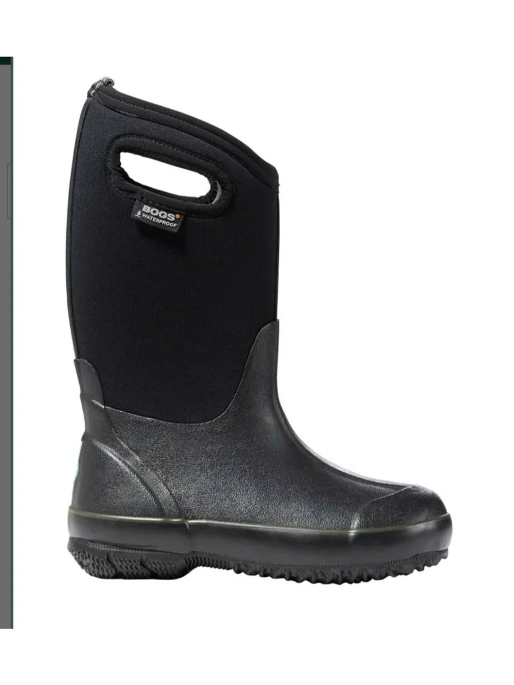 Bogs Classic Black Big Kids Winter Boots, Size 4